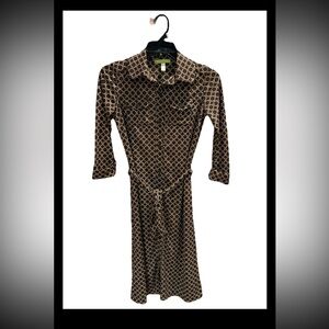 SIGRID OLSEN Shirtdress Geometric Print Petite Small